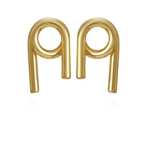 Goldtone Short Twisted Drop Earrings