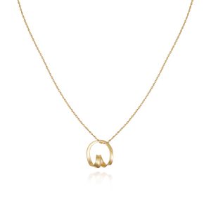 Goldtone Herringbone Chain Long Necklace